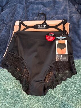 NWT F.I.T. 3 Pack High Waisted Briefs Light Control Shapewear Small
